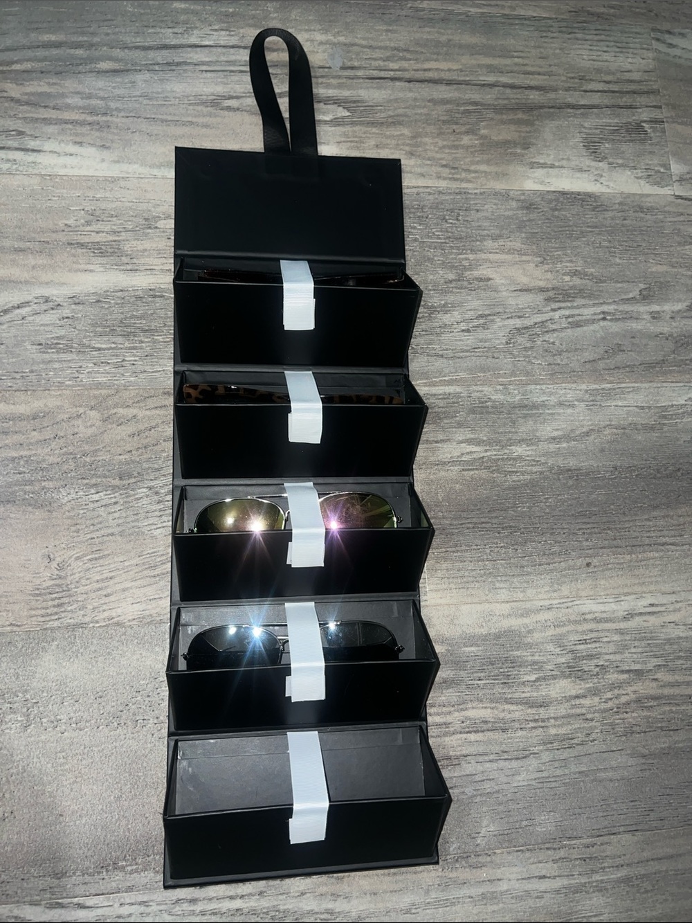 Black Foldable Sunglass Organizer Case - Unbranded